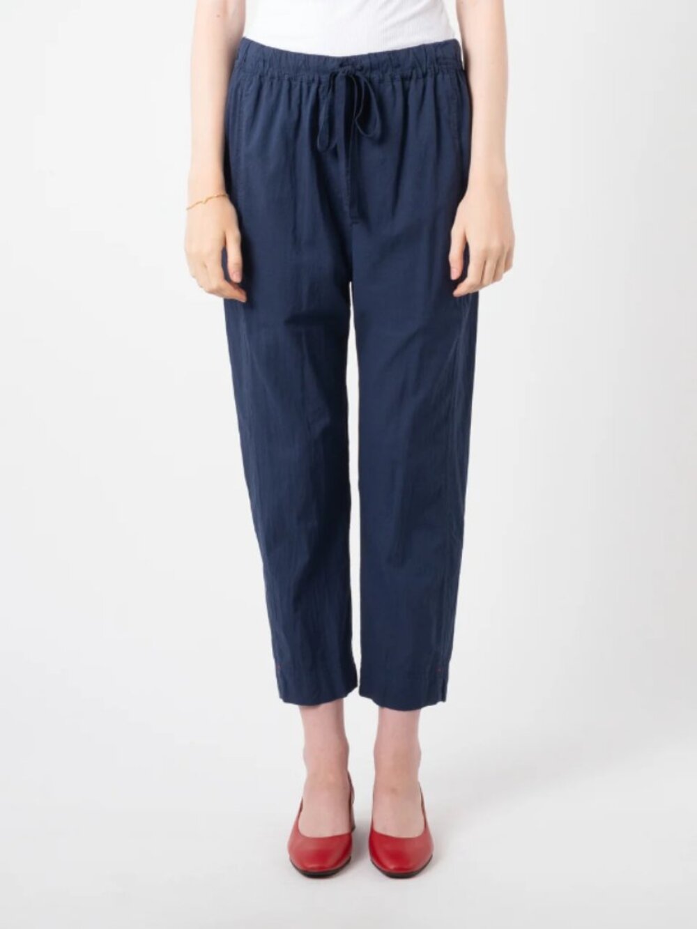 NWT Xirena Navy Draper Pant Cotton Poplin Comfort Relaxed Pockets Size XL